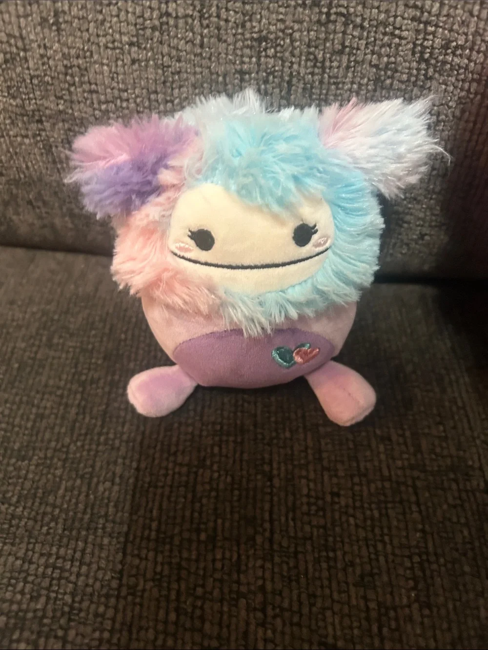 Pastel Plush Small Pet Toy Duo - Pink, Blue & Purple